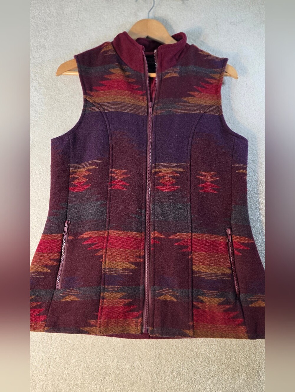 Cowgirl Legend Western Wool Blend Vest Aztec Native Ranch Rodeo Womens M